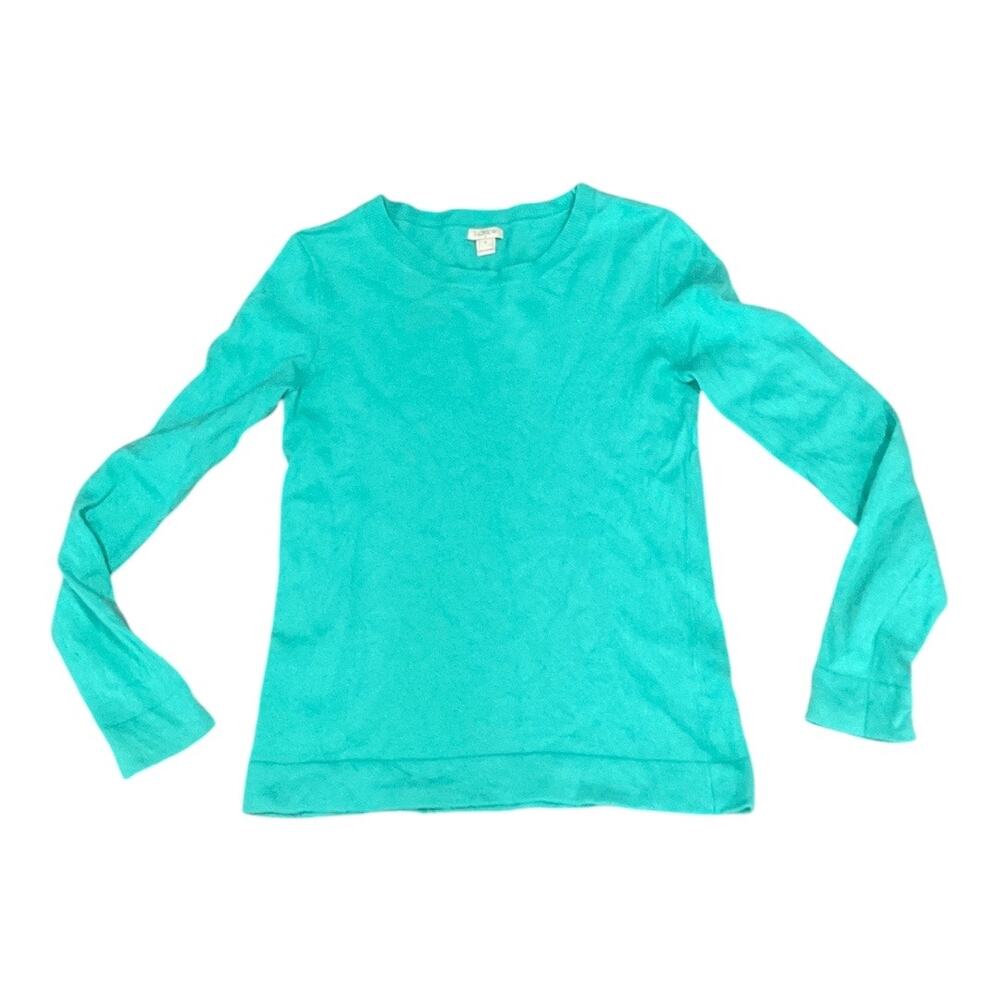J. Crew Sweater Cotton Wool Blend Women Small Teal